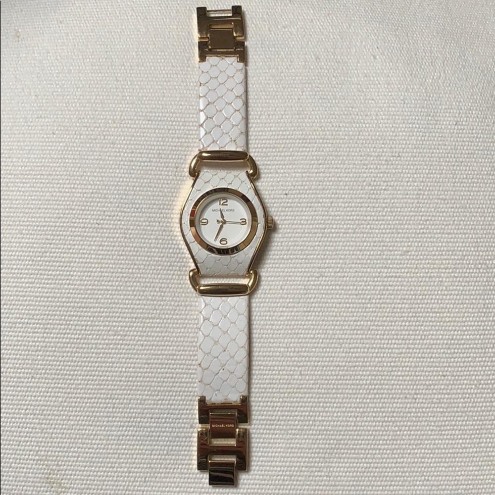 Michael Kors White Leather Watch